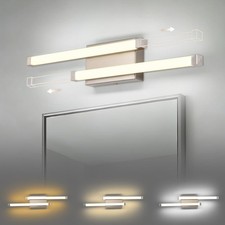 Bathroom Vanity Light Bar 24in 18W 3CCT Dimmable Brushed Nickel LED R014