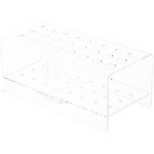 Plymor Clear Acrylic 24 Pen Display Holder Stand, 3.125" H x 7.375" W x 3.75" D