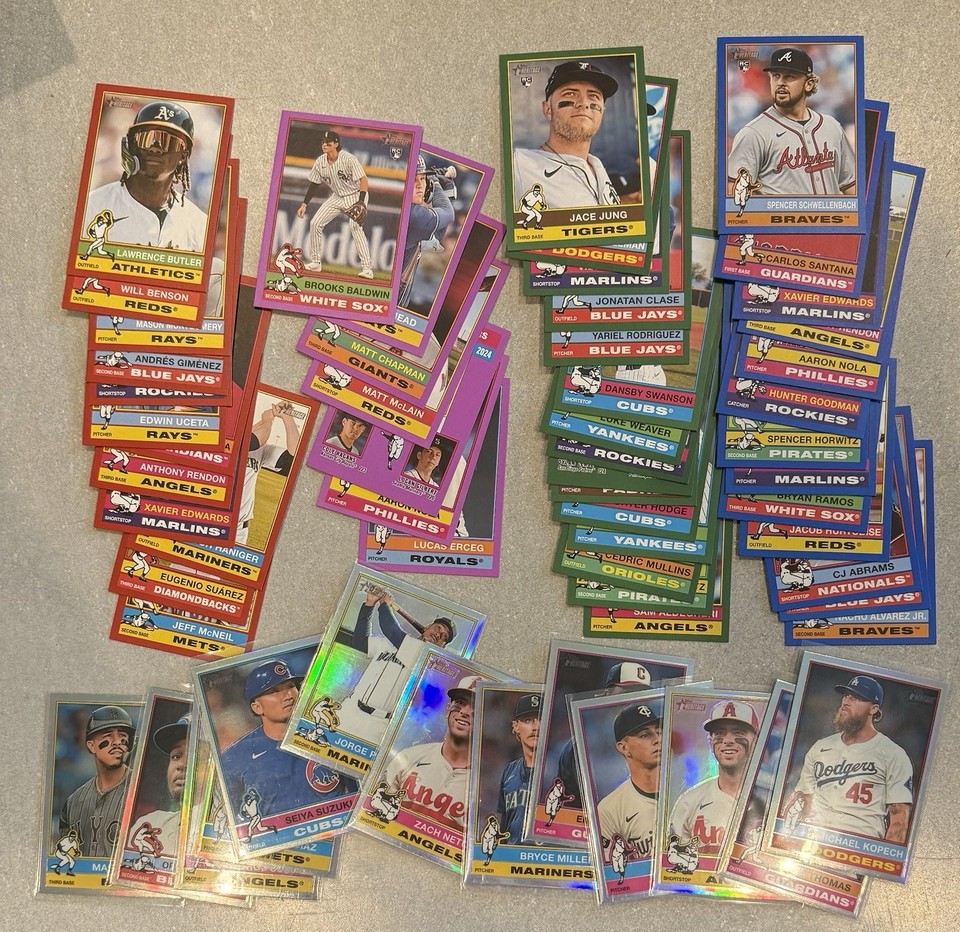 2025 Topps Heritage LOT of 250+Cards COLORS VARIATION PARALLELS BASE RC ...