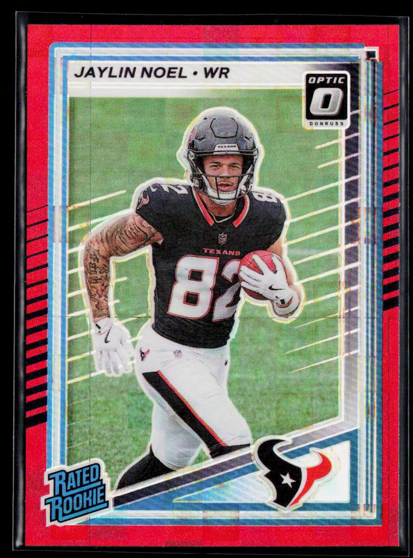 2025 Donruss #324 Jaylin Noel Optic Rated Rookies Preview Red Pandora
