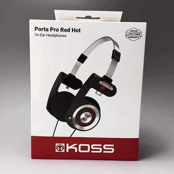 Koss Porta Pro On-Ear Headphones Red Hot (245402) * BRAND NEW BOXED * - Image 2 of 4