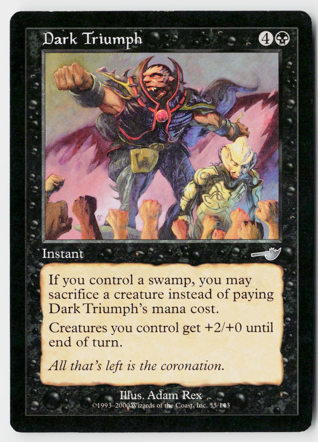 MTG Nemesis #55 Dark Triumph Lightly played