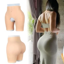 Silicone Hip Pants Open Crotch Panty Plump Hips Underwear Cosplay Crossdresser