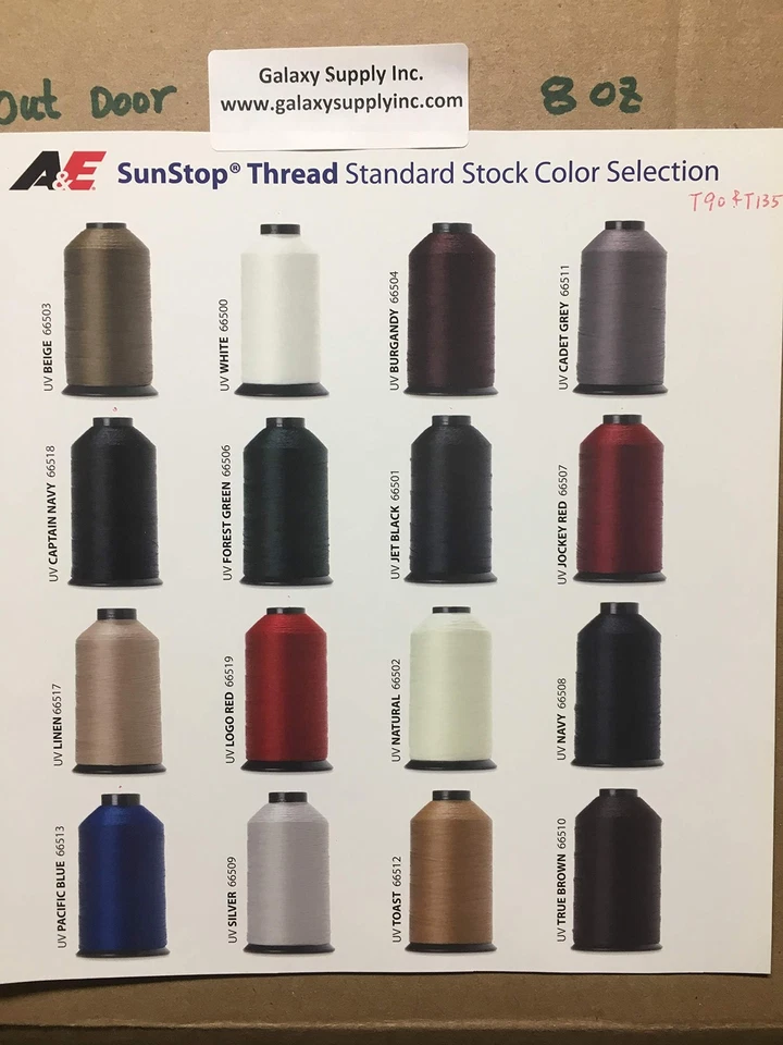 A&E Outdoor Thread Tex 90 SUNSTOP Bonded Polyester Silver Color #66509~8oz 21... - Image 3 of 4