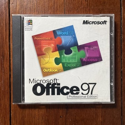 MICROSOFT OFFICE 97 Professional Edition (CD, 1997) with CD Key Code
