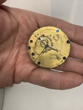 Hampden 18s Pocket Watch Movement Grade Gladiator Model 2 - 7 Jewels