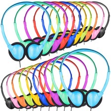 18 Pack Classroom Kids Headphones Bulk for School Students Children Teen Boys...