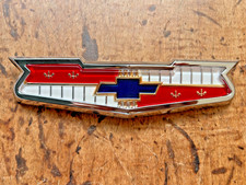 56 Chevy Bel Air Hood Emblem Assembly V8 New Made In Usa 1956 Chevrolet