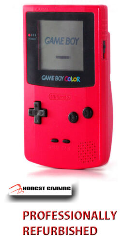 NEW GLASS SCREEN  --- RED BERRY NINTENDO GAME BOY COLOR -- RECLAIMED PERFORMANCE - Picture 1 of 1
