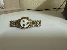 NOS Ladies ESQ Esquire By Movado Two Tone Chronograph Watch 100546 Late 1980s