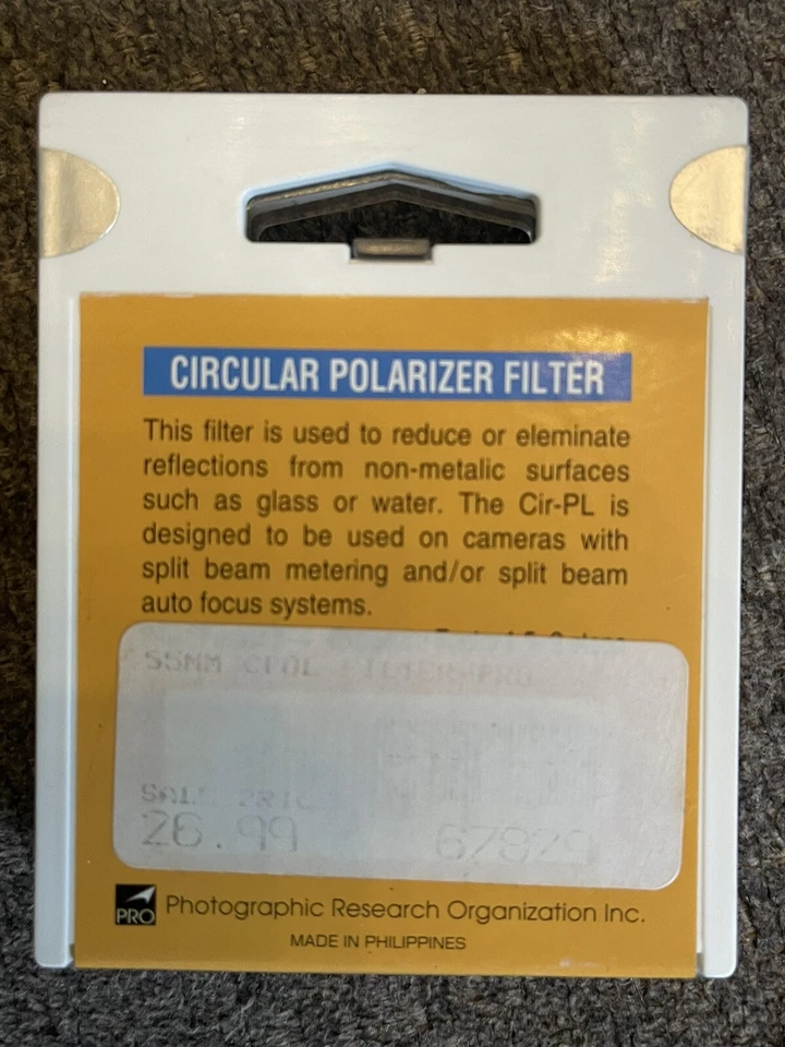 Pro Master 55mm Circular Polarizer Camera Filter  Quality Reflection Elimination - Image 2 of 3