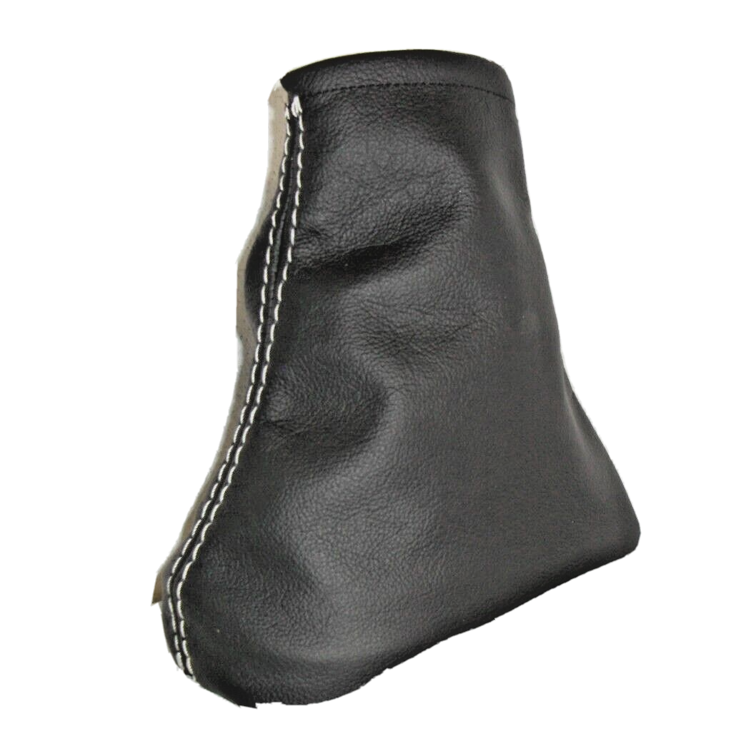 Soufflet De Levier De Vitesse En Cuir Véritable - Pour Mercedes SLK R170 (2004-2011) - Noir Fil Blanc