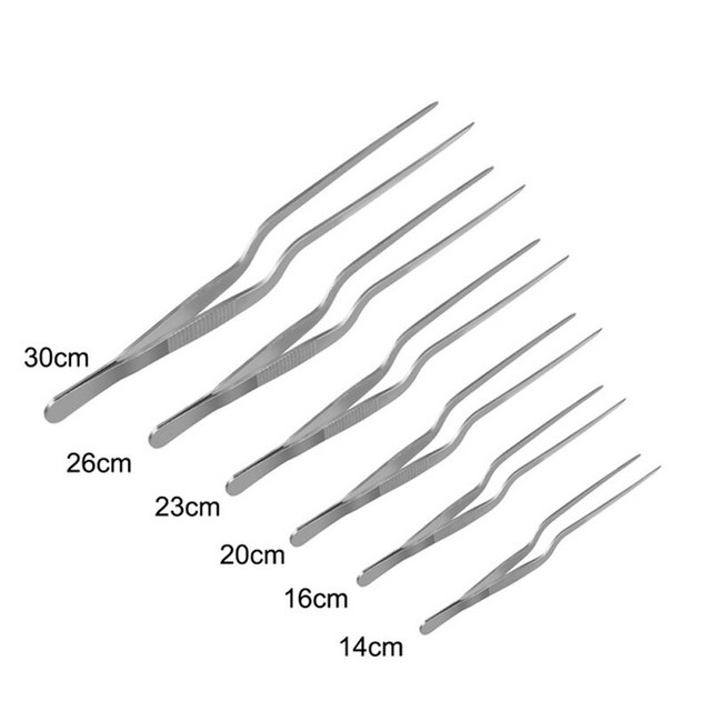 Kitchen Tool Chef Plating BBQ Clip Stainless Steel Barbecue Tongs Food Tweezer