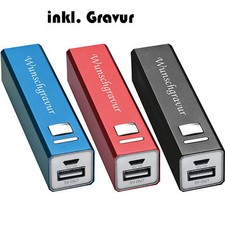 Power bank 2200 mAh w zestawie GRATIS grawer | reklama | metal czerwony niebieski czarny