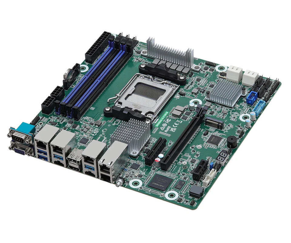 ASRock B650D4U-2L2T/BCM Socket AM5 LGA 1718 AMD B650E DDR5 Micro-ATX Motherboard - Image 2 of 4