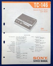 Original Sony TC-146 / Cassette-Corder Service Manual