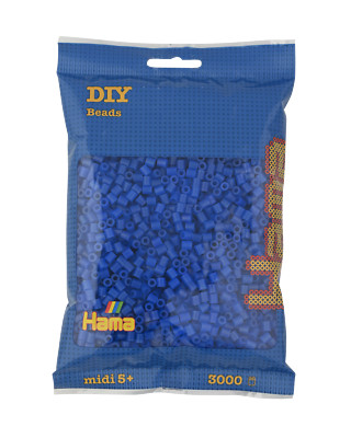 3000 Hama Midi Bügelperlen - Neon-Blau 201-36 Ø 5 mm Hama Perlen Steckperlen Bea