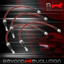 For 1993-1997 626 MX6 Probe Red Stainless Steel Braided Hoses Brake Lines Cables