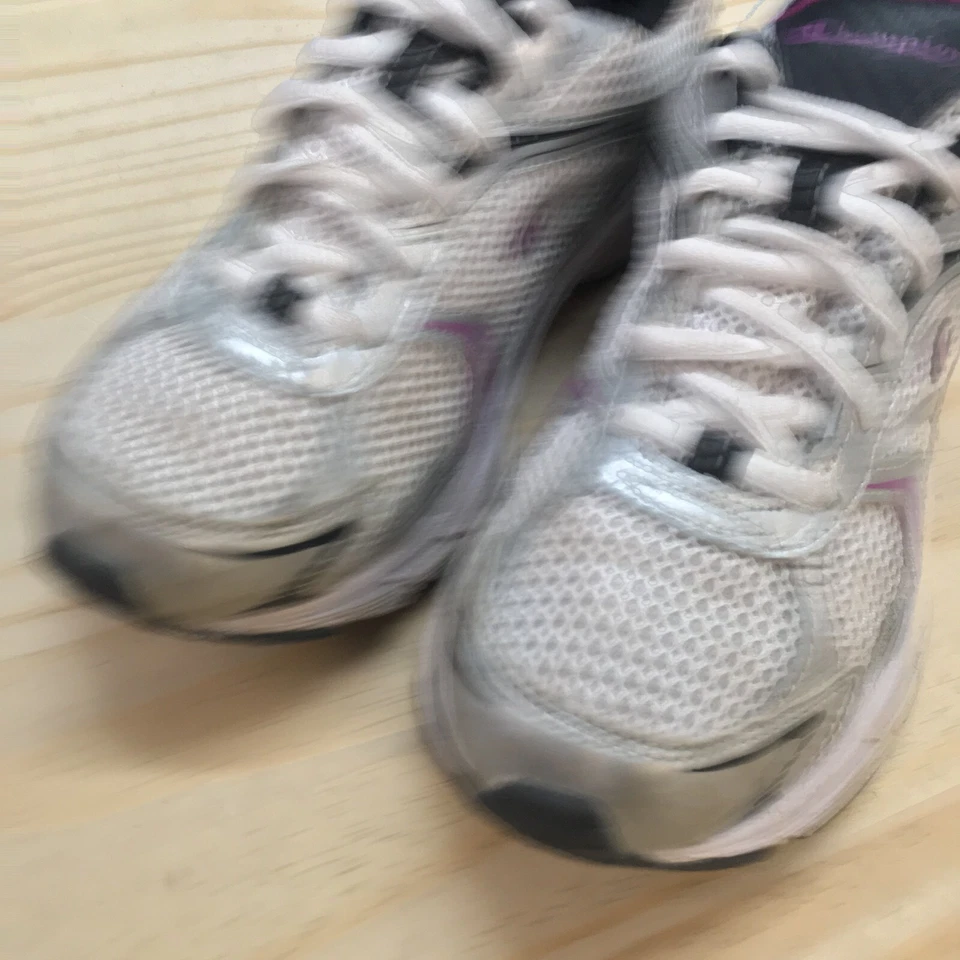 Champion Zapatos Mujer 6 Tenis para Correr Malla Blanca Punta Redonda Con Cordones Comodidad Foto 4 de 4