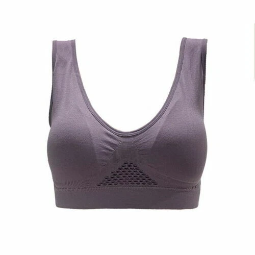 Sports Bra Padded Women Crop Top Running Yoga Fitness Sport Seamless Vest Tank - Image 4 of 4