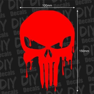 Bloody Skull Stickers//Decals Car Motorbike Helmet Van