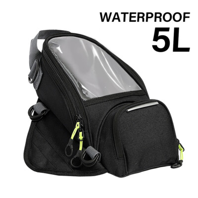 Magnetic Motorcycle Tank Bag Waterproof Motorbike Phone Holder Fuel Saddle Bags