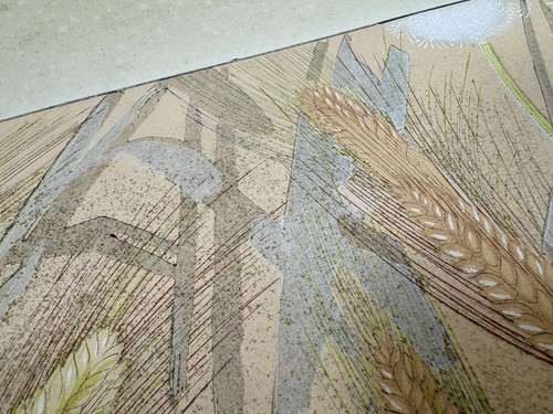 Japanese Woodblock Print “Skylark and wheat, dandelions” Rakuzan Bird - Picture 13 of 24
