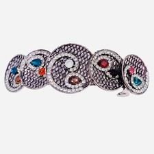 USA GLAM VINTAGE BARRETTE Hair Clip Hairpin Rhinestone Crystal Multi Color E8