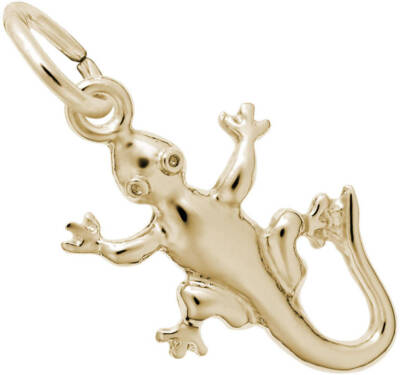 Gold-Plated Sterling Silver Gecko Charm by Rembrandt