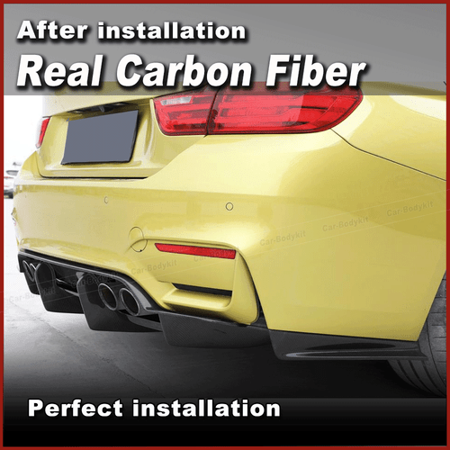 Difusor trasero de carbono faldón trasero difusor alerón para BMW M3 F80 M4 F82 F83 14-19 - Imagen 4 de 11