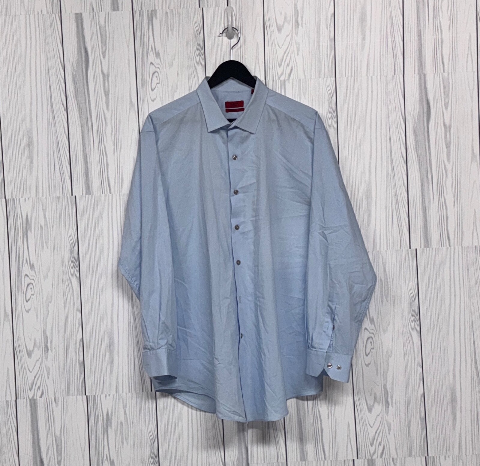 Alfani shirt mens size extra large button up long sleeve blue performance fitted
