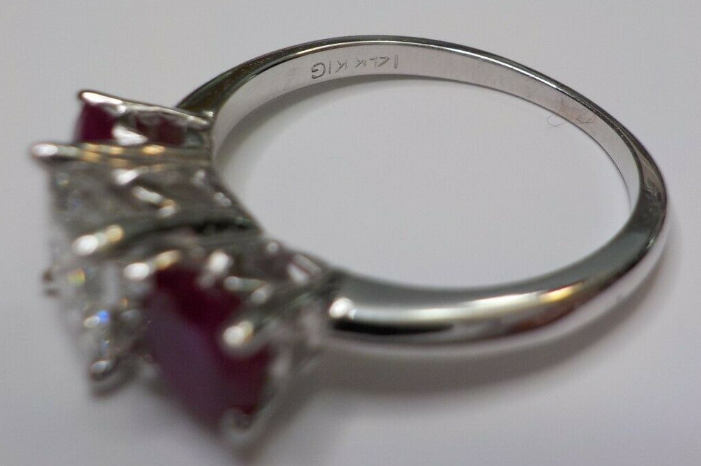 Princess Diamond Ruby Ring - image 4