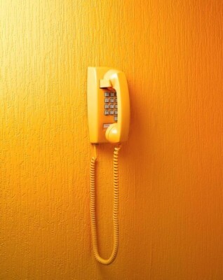1970s Touchtone Wall Phone (Long Cord)  POSTER 24 X 18 Inches Wall Art Vintage!
