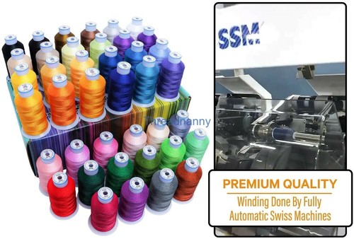 40 Colors Polyester Embroidery Machine Thread with 60 Spools Thread Rack - Picture 6 of 6