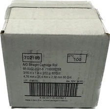 100 Pc Standard Abrasives 3/16" x 1" x 3/32" Grinding Cartridge Rolls A/O 80G