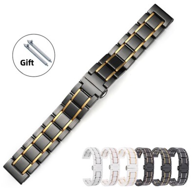 High Quality Quick Release Five Bead Ceramic Watch Band Strap Waterproof 20 22mm