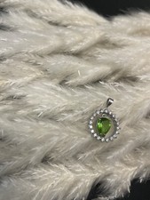 585 Gold Anhänger Peridot/Diamanten.Neuer Anhänger+Etikett.Weissgold 14KT GOLD
