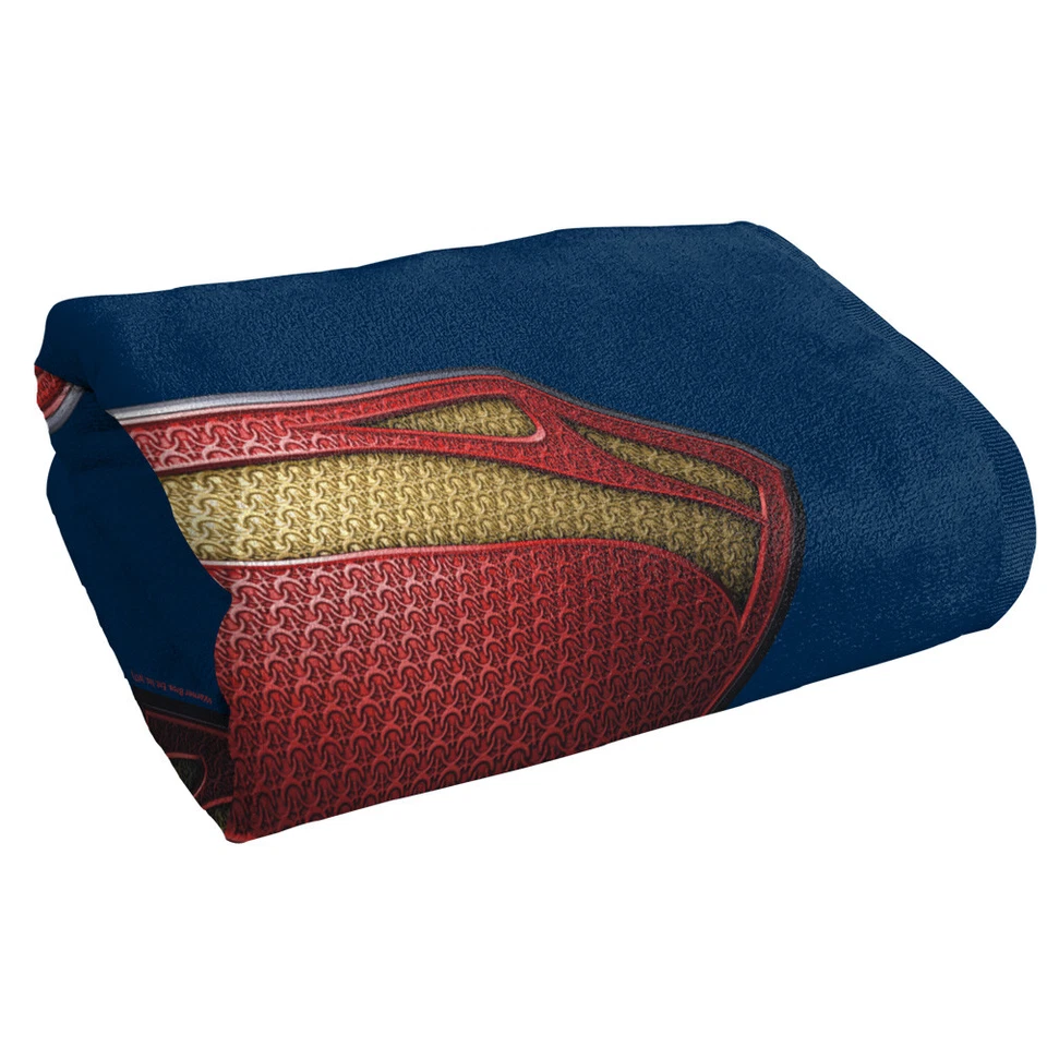 Superman Man of Steel Mos Shield Officially Licensed Beach Towel 30"x60" - Image 3 of 4