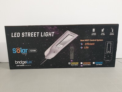 BridgeLux SST12W-WW-90991 Solar LED Straßenleuchte 120W 3000K _4,2_3