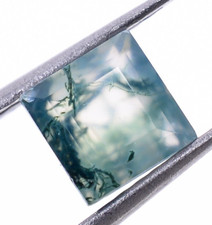 Faceted Cut Moss Agate Faceted Cut Square Shape 5x5x3 Wholesale Gemstone 1Ct.