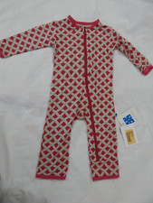 BNWT Kickee Pants Girls 3-6 Months Summer Berry Pie Zip Coverall Bamboo Layette