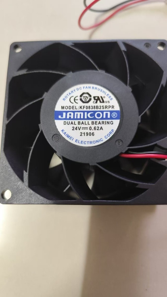 1 PCS JAMICON Fan KF0838B2SRPR DC24V 0.62A 8CM 8038 2 wire cooling
