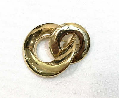 broche vintage signée CHRISTIAN DIOR métal doré / plaqué or Bijoux Germany TBE - Photo 1/4