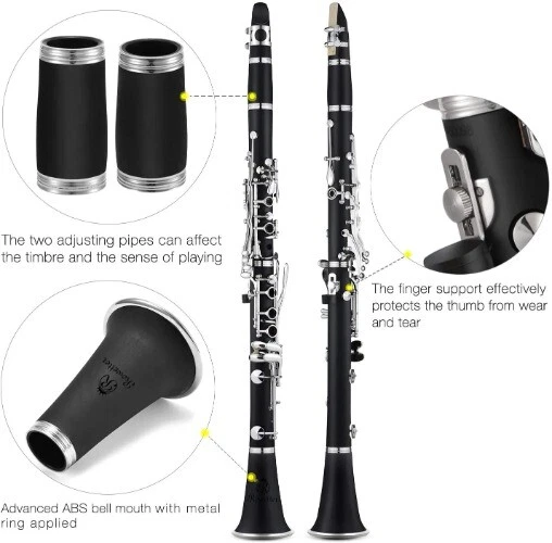 Clarinete BEGGINER YCL-255 Bb 17 llaves Sib klarnet/ABS material del cuerpo clarinete Foto 3 de 4