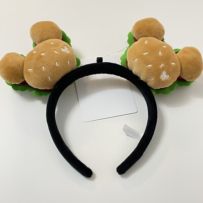 Disney Parks Mickey Mouse Hamburger Food Headband Ears Tokyo  display picture 3