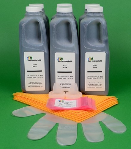 6-Toner Refill w/Chips for Lexmark 