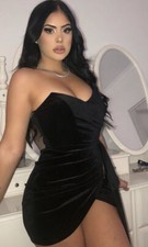 Fashion Nova Sweet Revenge Velvet Mini Dress