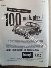 Triumph TR3 vintage picture advert classic car automobilia Mancave shed Coventry
