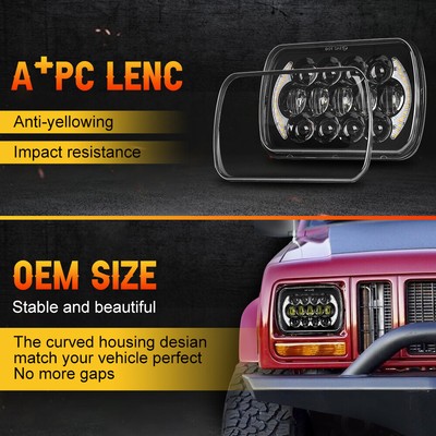 Quadratec Premium LED Projector Beam Headlights for 84-01 Jeep Cherokee XJ & 87-95 Wrangler YJ 97109.0302