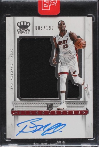 BAM ADEBAYO -- 2017-18 PANINI CROWN ROYALE #RJA-BAM ROOKIE JERSEY 